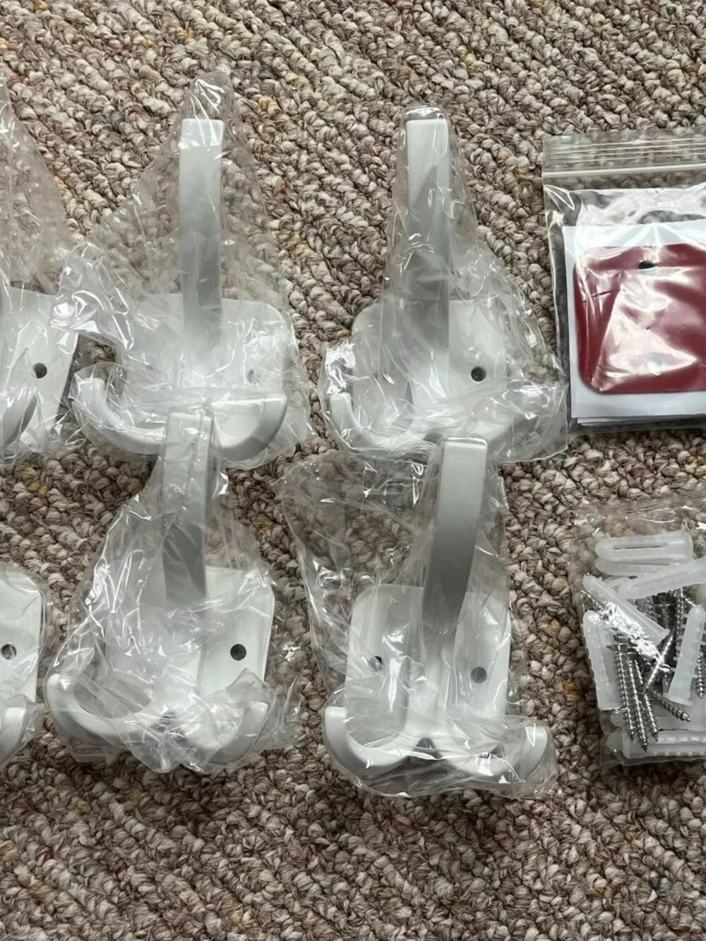 Coat Hook Wall Mounts (6-Pack) - New